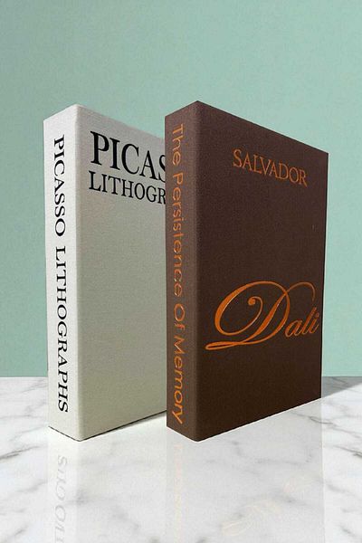 BayCazip Cutie decorativă cu aspect de carte acoperită cu țesătură din 2 piese |   Cutie pentru cadouri și bijuterii