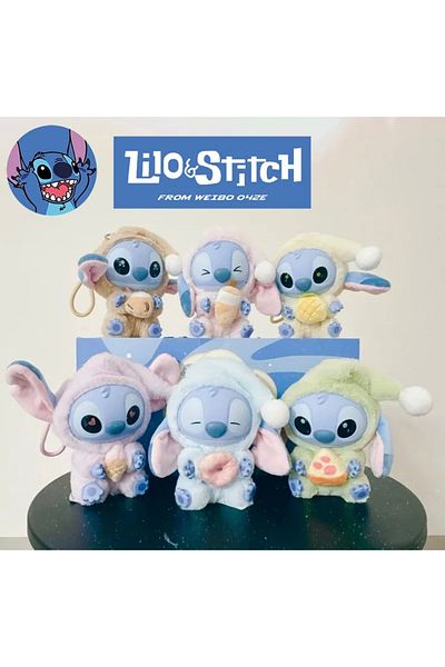 happystoretr Happystore la bubu stitch breloc de pluș pachet surpriză de pluș breloc de jucărie de vinil