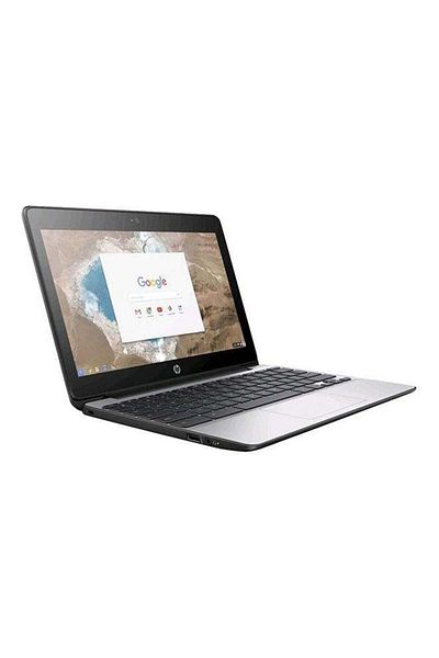 HP جهاز Chromebook مستعمل مقاس 14 بوصة بمعالج Intel Celeron سعة 4 جيجابايت وذاكرة 16 جيجابايت وبطاقة رسومات Intel HD Graphics باللون الرمادي