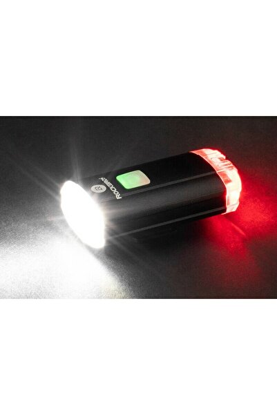 ROCKBROS Lampă de cască cu lumină albă și roșie, reîncărcabilă prin USB, 6 moduri de iluminare, neagră