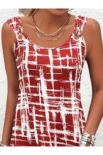 Melenza Women's suspender bird eye detailed patterned supreme dress