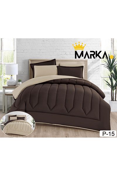 Marka Plain single bedspread, 4-piece set, double-sided system, size 170 x 230 cm