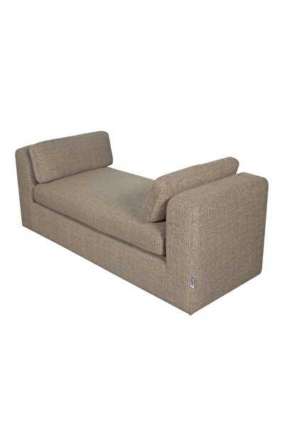 Danube Home Paddington 2 Seater Wide Fabric Lounger - Melange Brown L160xW60xH60cm