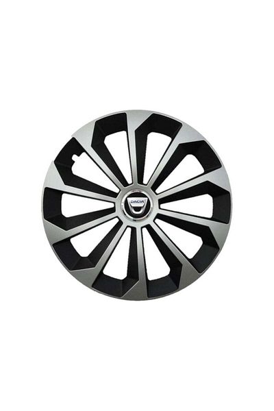 Autohelix MSA Set de 4 capace de jantă Fame Gri-Negru cu inel R16, pentru gama Dacia