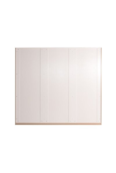 Danube Home Colleen 6 Door Wardrobe W/ 2 Mirrors -Beige L243.7xW61.3xH220cm