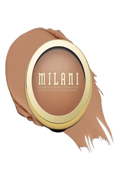 MILANI كريم أساس كونسيل + لمسة نهائية ناعمة مثالية، كريم إلى بودرة، 270 تان، تغطية كاملة، خفيف الوزن