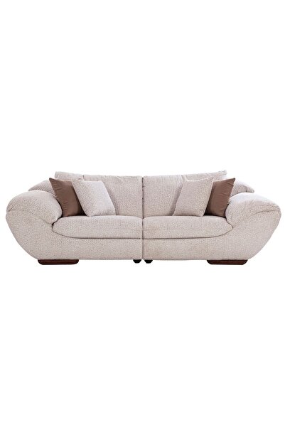 Danube Home Ashlan 3 Seater Fabric Sofa - Spring Grey L261xW105xH86cm