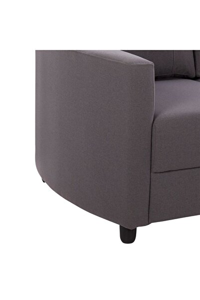 Danube Home Nottingham 3 Seater Fabric Sofa - Dark Slate Grey L186xW85xH88cm