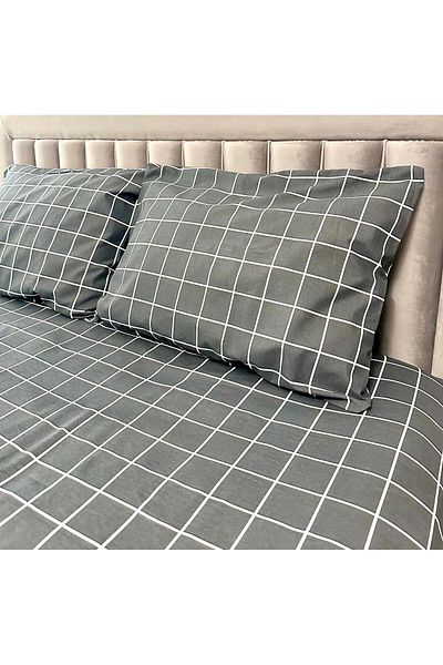 Arma Concept Single Ranforce Fabric Checkered Pattern Fitted Elastic Sheet & 1 Pillow Case