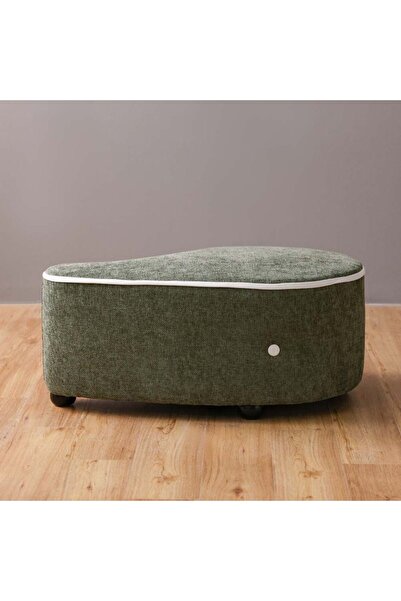 Danube Home Tensor Fabric Stool - Green - Stylish 1-Seater Seating with 3-Year Warranty - Chic Home Accent