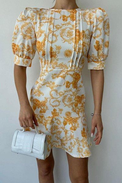 modamtn Yellow Floral Dress