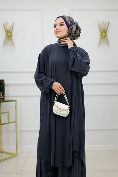 VALENS BOUTİQUE Γυναικείο Σετ Παντελόνι Hijab Σετ 2 τεμαχίων Μανδύα & Παντελόνι