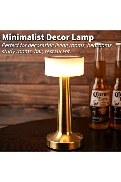 Hope LED Table Lamp Set, 3W Cordless Rechargeable, 3000K Warm Light, Touch Sensor Dimmable, 2 Pack