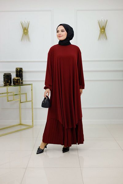 VALENS BOUTİQUE Women's Hijab Pants Set 2 Piece Set Tunic & Pants
