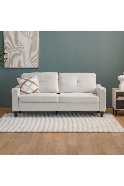 Danube Home Supreme 2 Seater Fabric Sofa - Cream L151xW80xH88cm