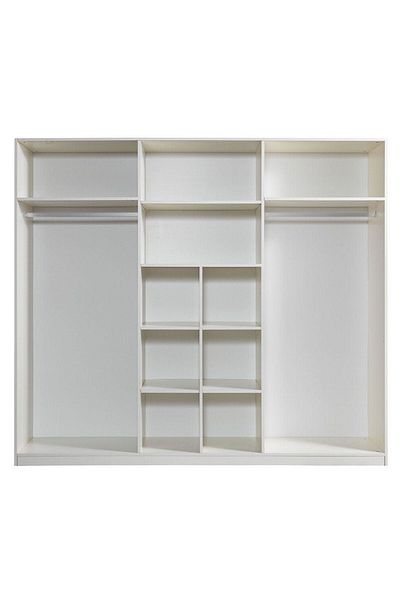 Danube Home Serenity 6 Door Wardrobe - Mud Cream/Golden L237xW53.5xH208cm