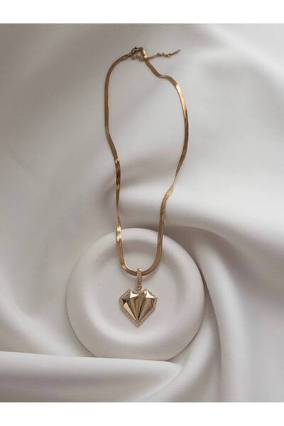 Minne Jewelry-Accessory سلسلة مطحونة إيطالية من الفولاذ بمقبض على شكل قلب