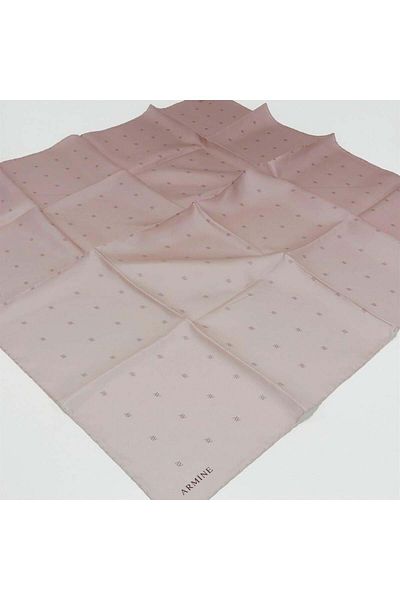 Armine Μεταξωτό Φουλάρι Nostalgia - 8338-11 Ανοιχτό Πούδρα Twill