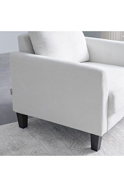 Danube Home Gamorah 1 Seater Fabric Sofa - Cream L88xW85xH94cm