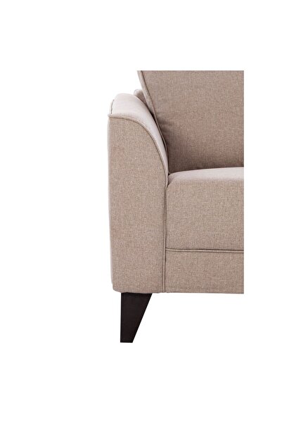 Danube Home Polo 3 Seater Fabric Sofa - Classic Beige L190.5xW86.5xH90cm