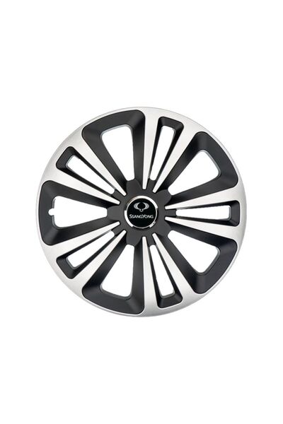 Autohelix MSA Set de 4 capace de jantă Terra Gri-Negru R15 pentru gama SsangYong