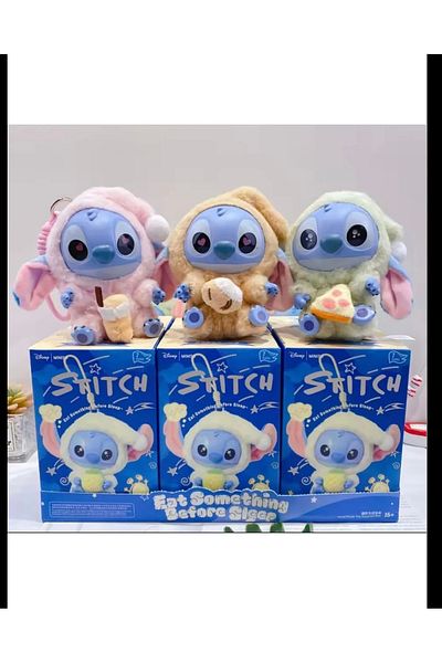 happystoretr Nou Stitch Before You Go To Sleep Series Blind Box Colier de pluș Ornament drăguț Cutie misterioasă