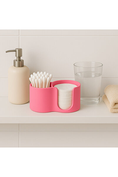 Pea 2-in-1 Ear Cotton & Cotton Organizer Bathroom Set Cotton Holder