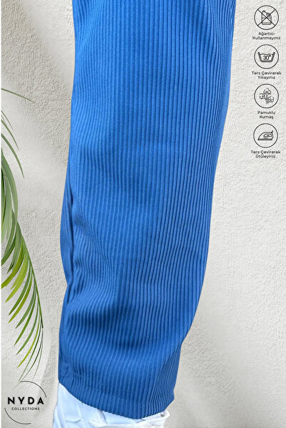 Nyda Collections Men's Corded Ottoman Fabric Seasonal Lycra Pocket Elastic Waist Lace-Up Trousers