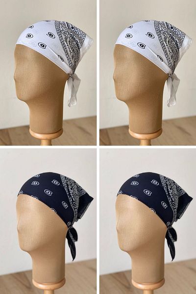 Rupen Kraft 100% Cotton Classic Pattern Unisex 4-Piece Bandana Set Colorful Bandana Ethnic Patterned a Quality Bandana