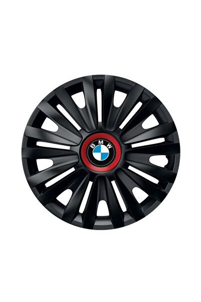 Autohelix MSA Set de 4 capace de roți negre cu inel roșu Royal R14 pentru gam...