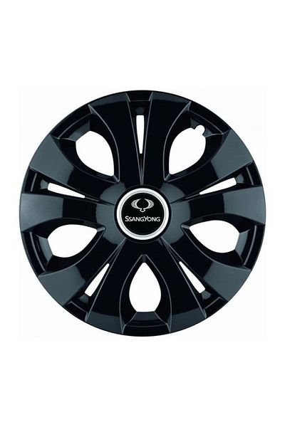 Autohelix MSA Set de 4 capace pentru roți, negru, R14, compatibile cu SsangYoung