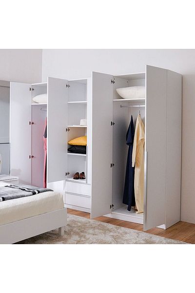 Danube Home Brooklyn 6 Door Wardrobe L269.7xW49.5xH216cm