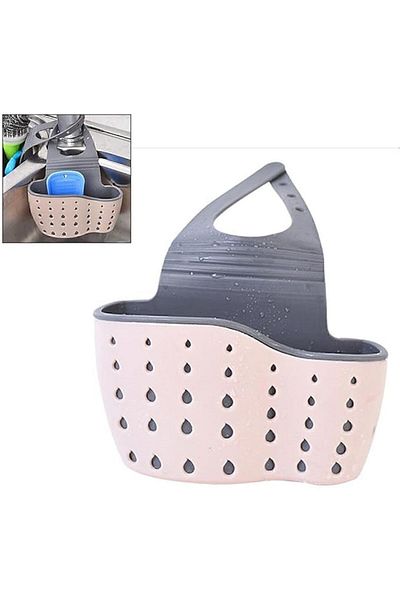 MAİN SHOP Kitchen Bathroom Organizer Kitchen Basket with Strainer Hanging Sink Storage Rack Basket M-1889