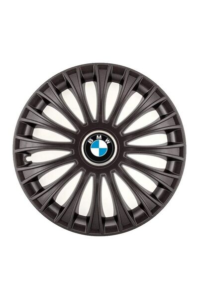 Autohelix MSA Set de 4 capace pentru roți, potrivite pentru jante R14, pentru BMW, model Dino negru