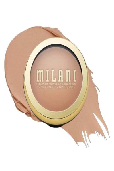 MILANI كريم أساس كونسيل + لمسة نهائية ناعمة مثالية، كريم إلى بودرة، 230 بيج فاتح - تغطية كاملة