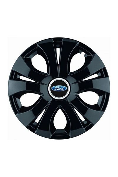 Autohelix MSA Set de 4 capace pentru roți, negru, R14, compatibile cu Ford