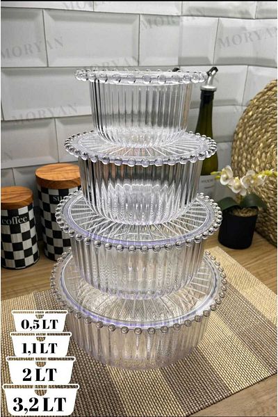 sweenhome 4 Pieces Pearl Beaded Storage Set