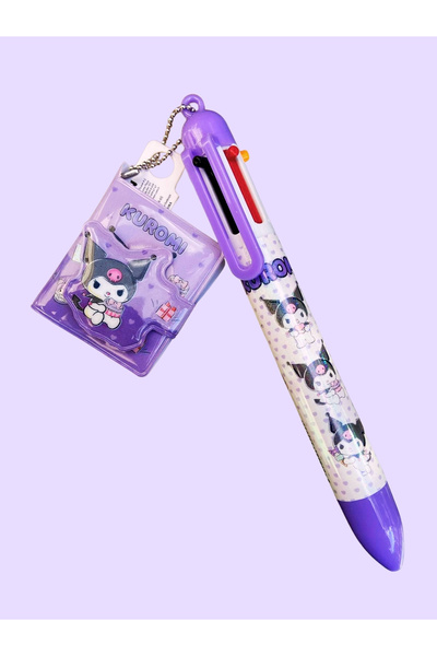 ÖZ OFİS Kuromi 6 Renkli Tükenmez Kalem Mini Defter Hediyeli