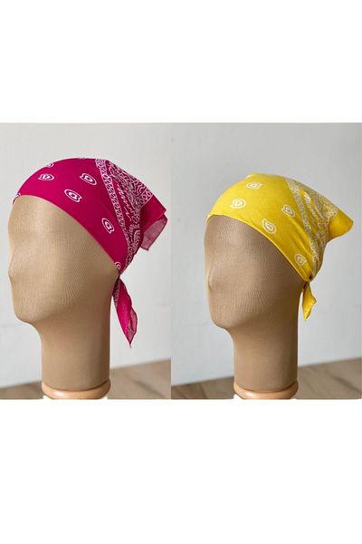 Rupen Kraft 100% cotton classic pattern unisex 2-piece bandana set colorful bandana ethnic patterned a quality bandana