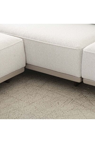 Danube Home V2 Armada Sectional Corner Fabric Sofa - Beige L420xW362xH66cm