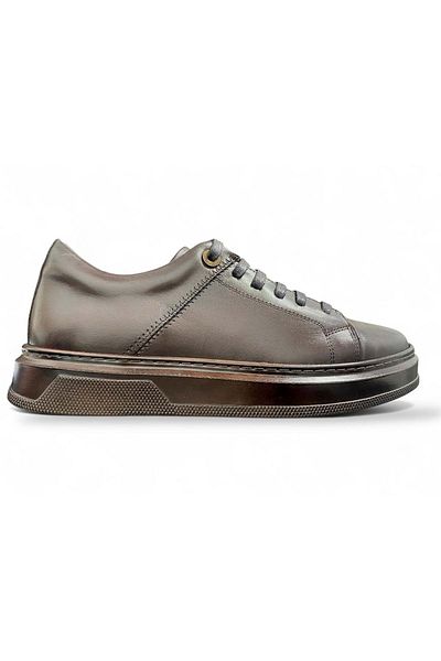 LUCIANO BELLINI Men's Munich Leather Casual Shoes C26401 - Brown - 40