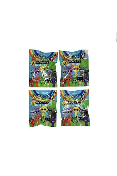 MASHASHOP Set 4 Figurine Sprunki, cartonase supriza, MASHASHOP, multicolor, 7 cm