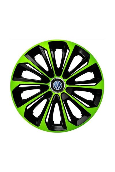 Autohelix MSA Set de 4 capace de jantă R14 verzi extra rezistente pentru gama...