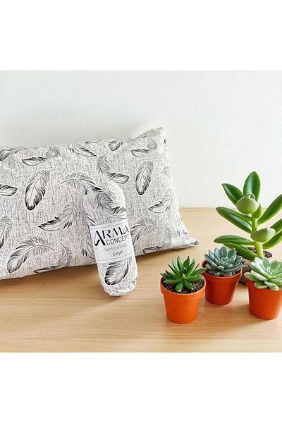 Arma Concept Single Ranforce Fabric Feather Pattern Fitted Elastic Sheet & 1 Pillow Case