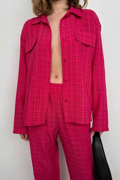 helegiy    Pocket Shirt Trousers Double Set
