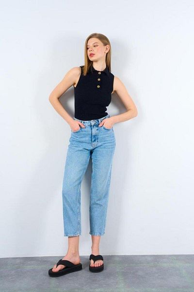 modamtn Buttoned Knitwear Undershirt - Black