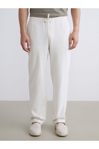 LC Waikiki Ανδρικό παντελόνι Standard Fit Linen Look