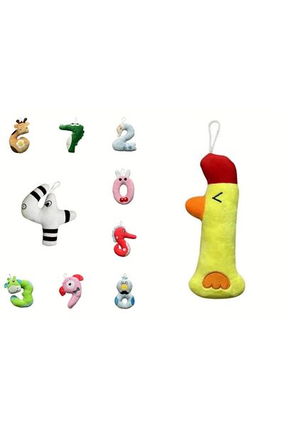 OEM Set 10 Numere de plus, Animale, multicolor, 18 cm