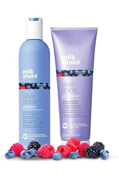 Milkshake milk_shake Silver Shine Purple Shampoo 10.1 Fl Oz + Silver Shine Pu...