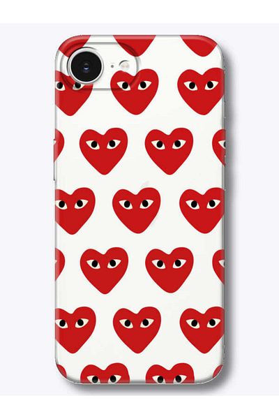 frondcase حافظة هاتف شفافة على شكل قلب لهاتف iPhone 16e